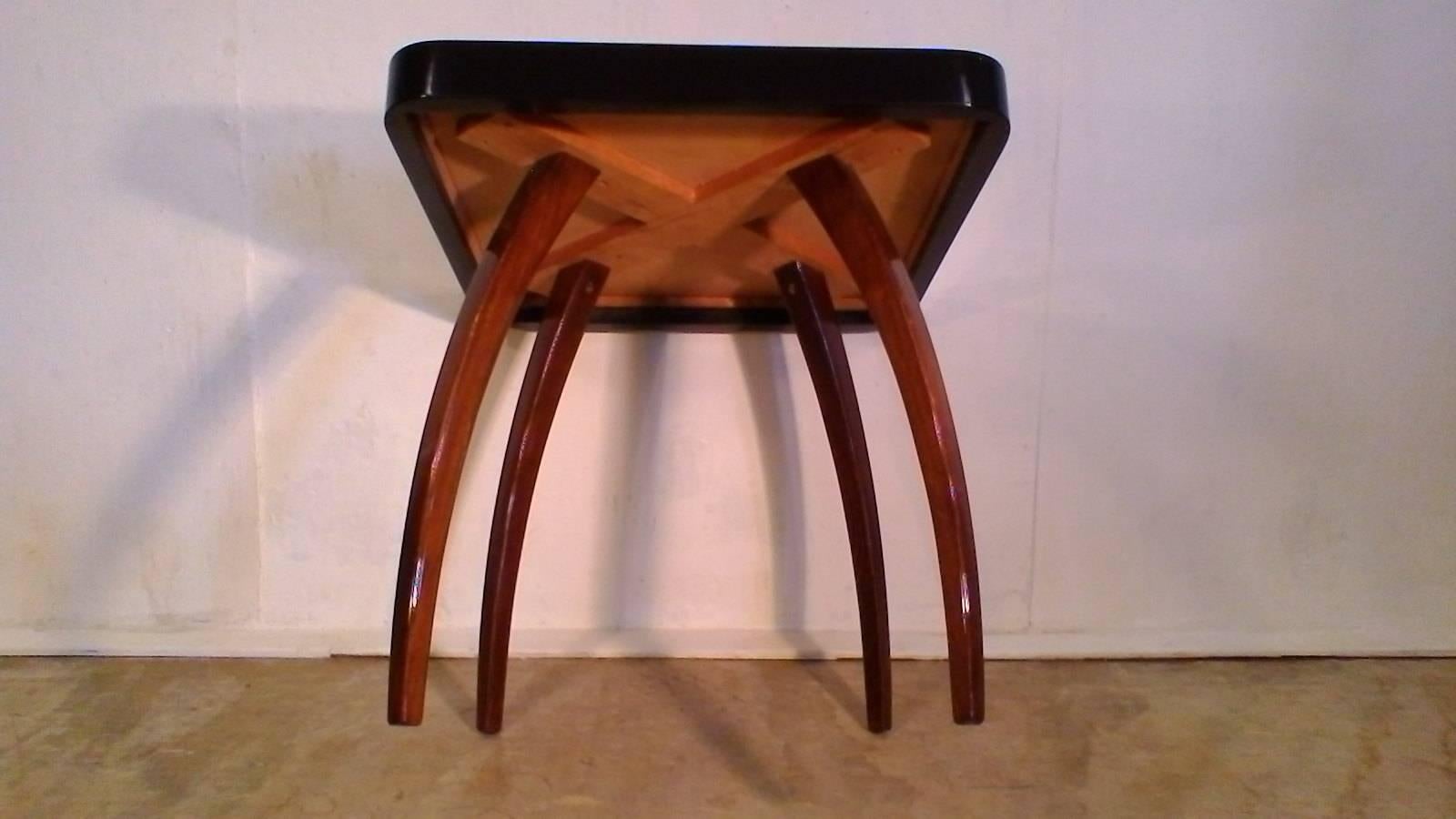 Wood Midcentury Coffee Table, Spider, Design by Jindrich Halabala, 1930 For Sale