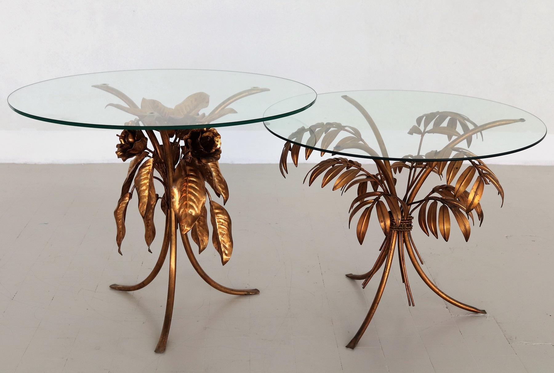 Midcentury Coffee Table with Leaves in Gilt Metal by Hans Kögl, 1970s 4