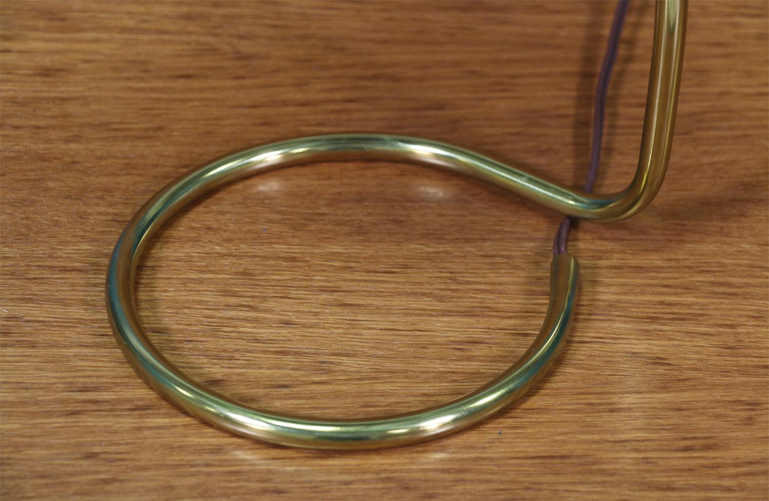 American Midcentury Coiled Brass Desk Lamp