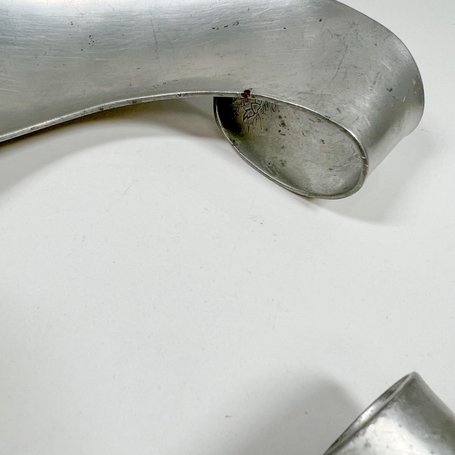 1970s Collectible Art Modernist Pewter Serving Utensils by Shirley Charron For Sale 5