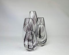 Midcentury Collection of Art Glass Vases by Vicke Lindstrand for Kosta Sweden