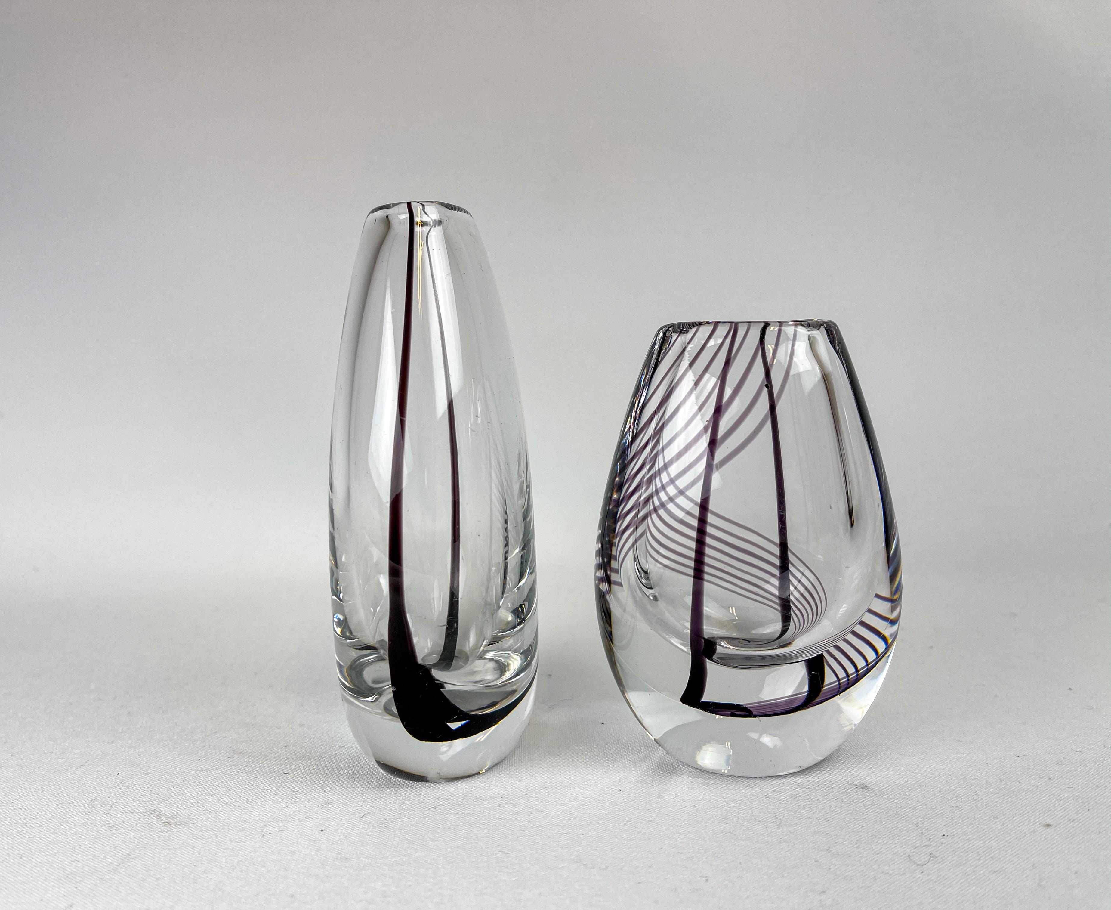 Midcentury Collection of Art Glass Vases by Vicke Lindstrand for Kosta Sweden For Sale 2