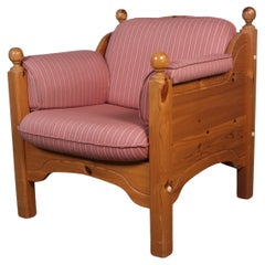 Midcentury Comfort Vintage Danish Pine Lounge Chair