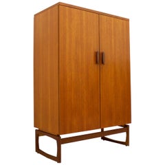 Vintage Midcentury Compact Tallboy Quadrille Wardrobe from G Plan, 1960s
