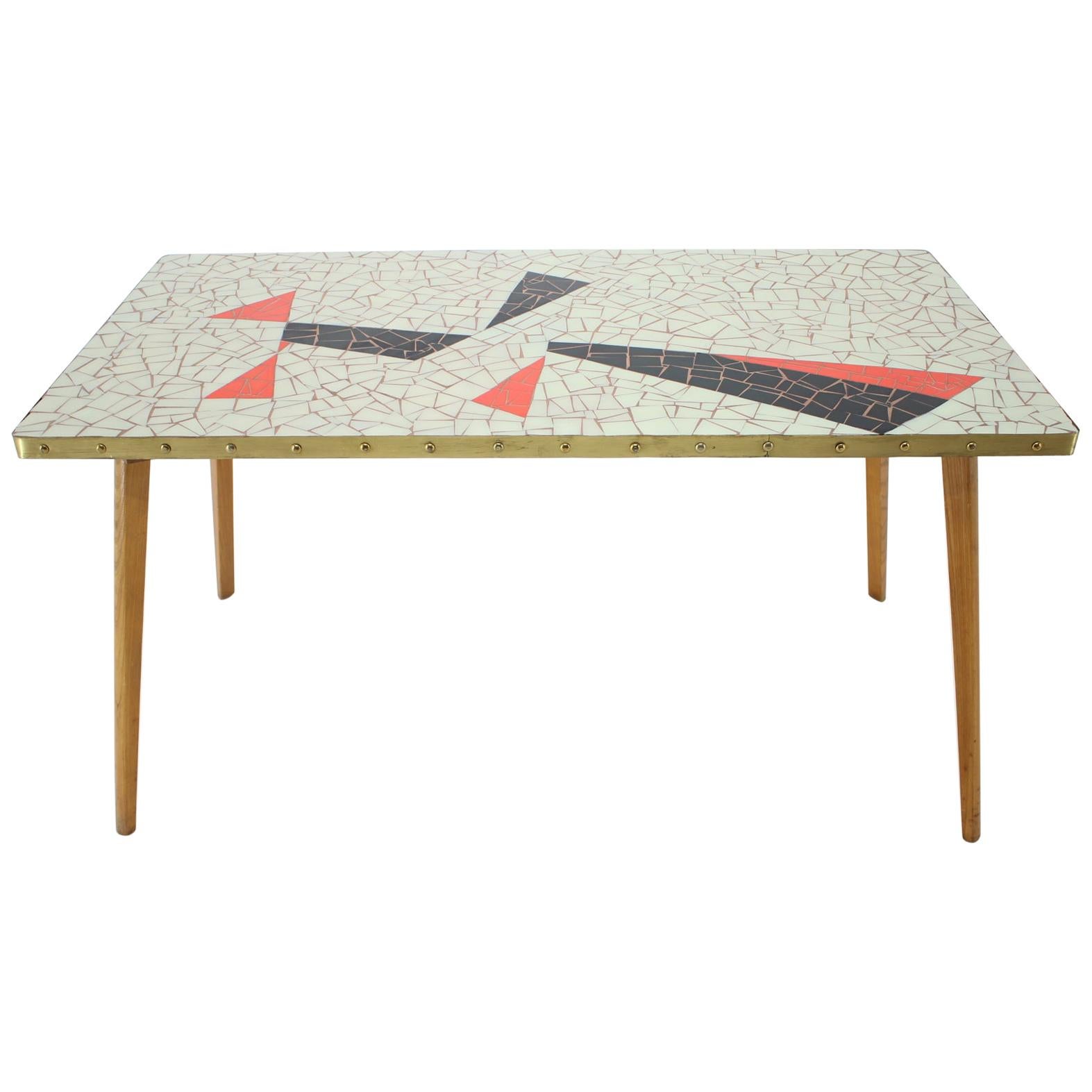 Midcentury Conference Mosaic Table, Germany, 1960s For Sale