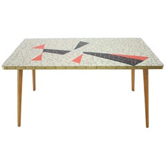 Mesa de mosaico de conferencia de mediados de siglo, Alemania, años 60