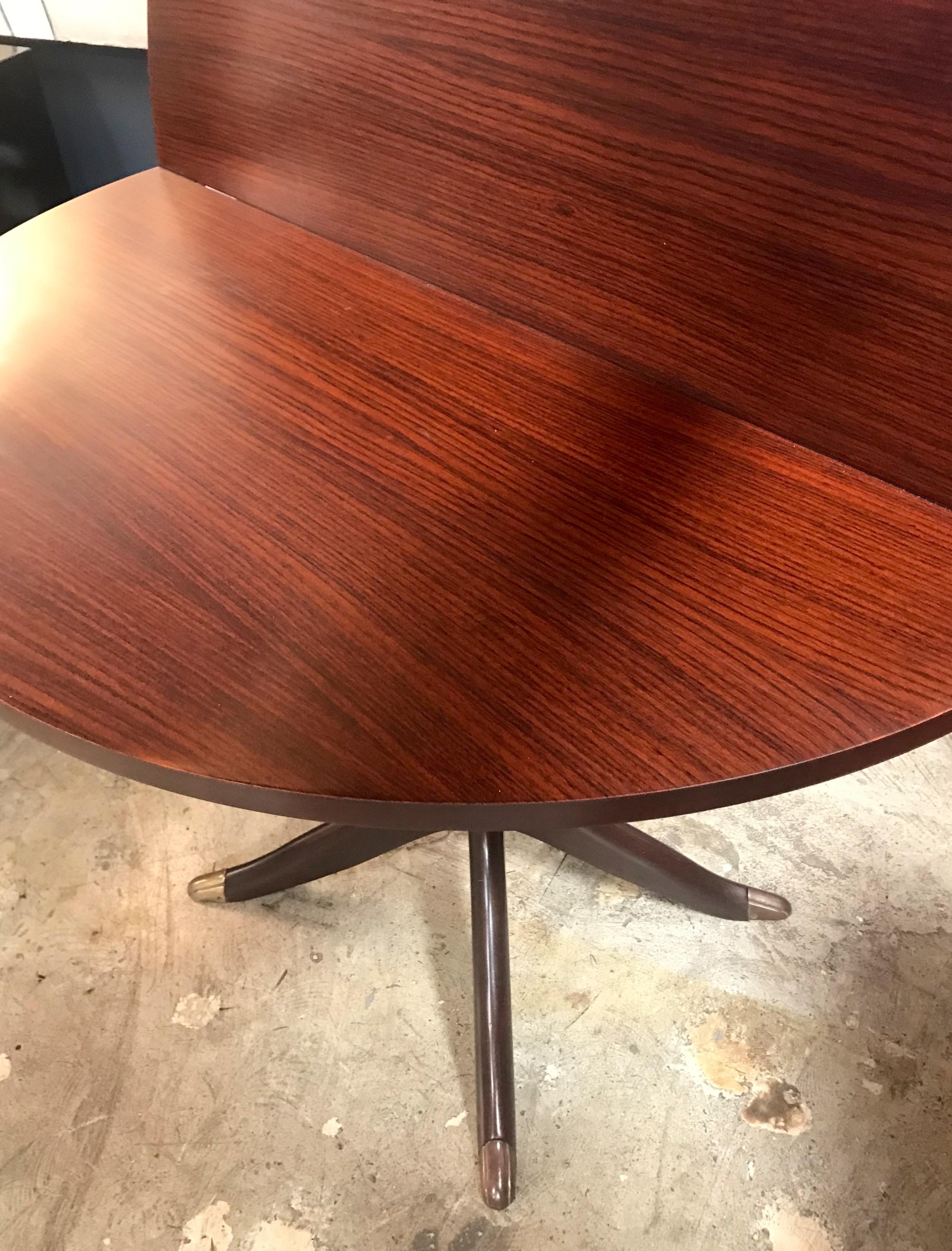Midcentury Console Rosewood Table, Italy, 1950s In Excellent Condition In Los Angeles, CA