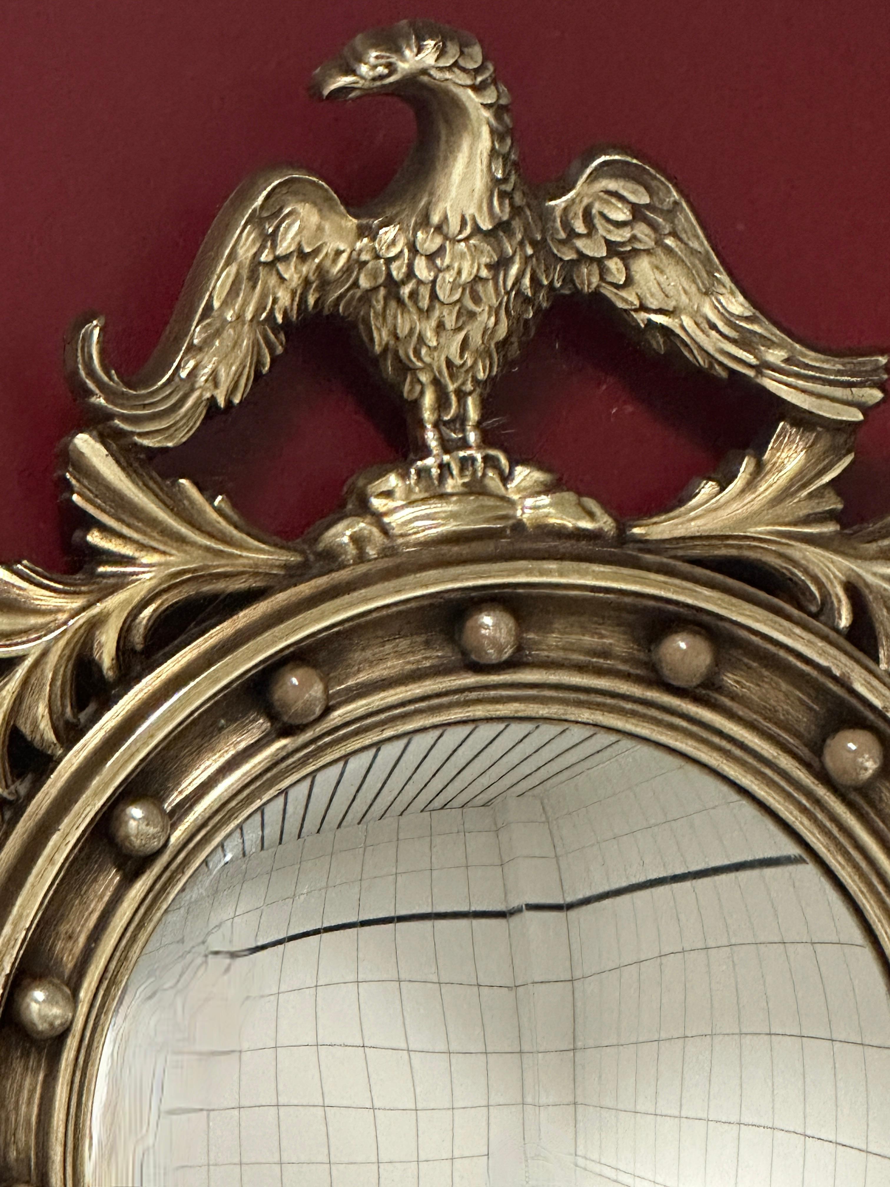 Midcentury Convex or Witch Eye Eagle Mirror, Belgium 1960s For Sale 3