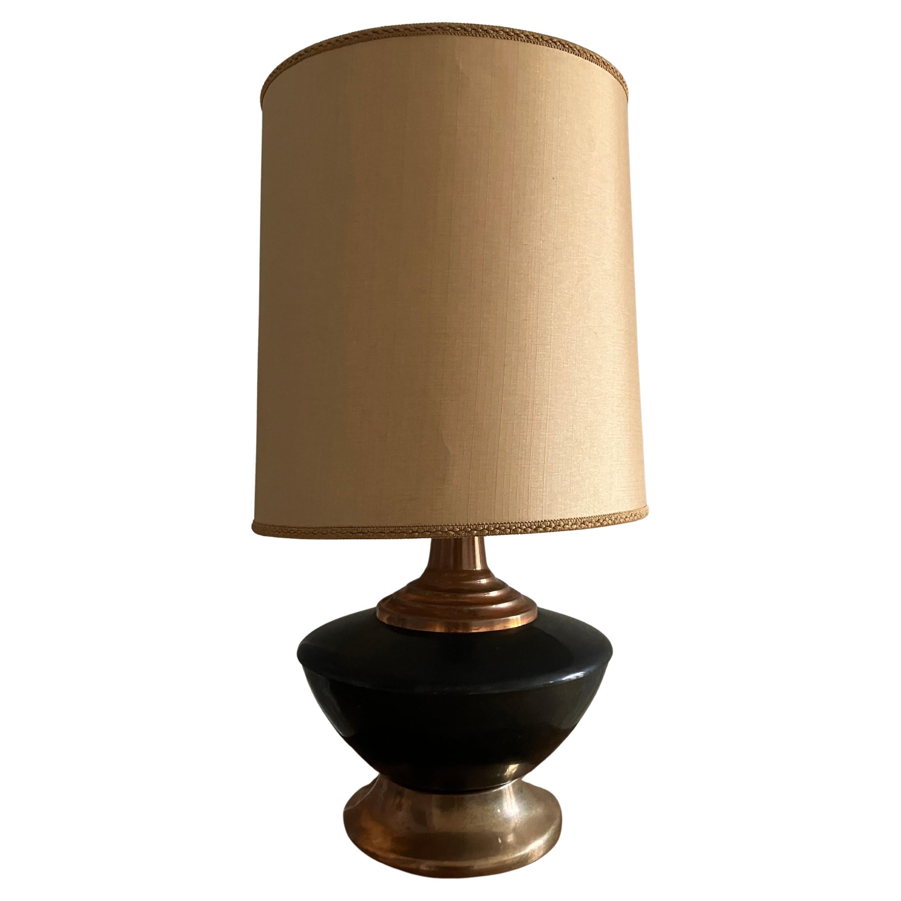 Midcentury Copper Crafts Ltd Copper Lamp Made in Africa For Sale