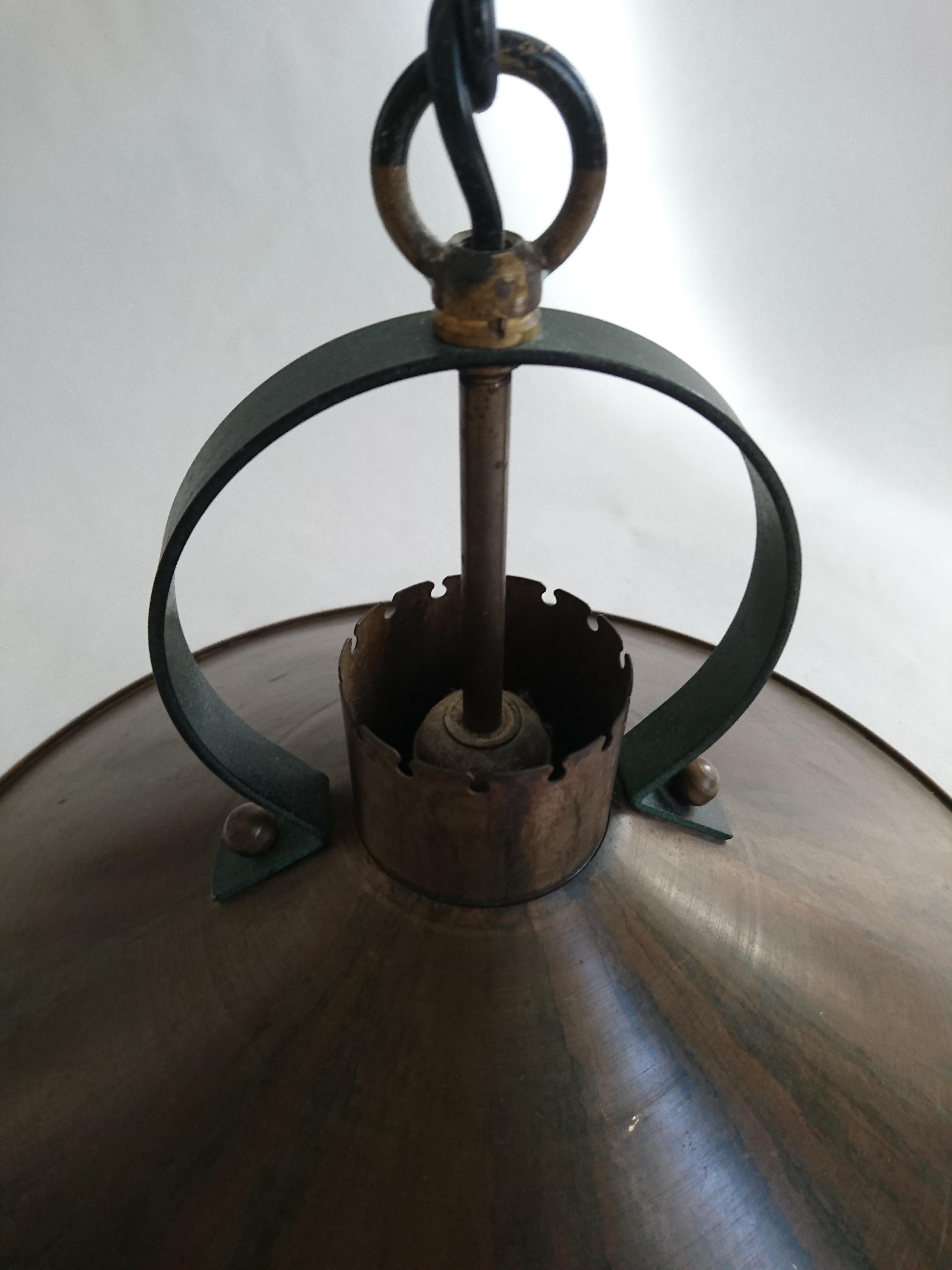 Midcentury Copper Danish Ceiling Lamp 2