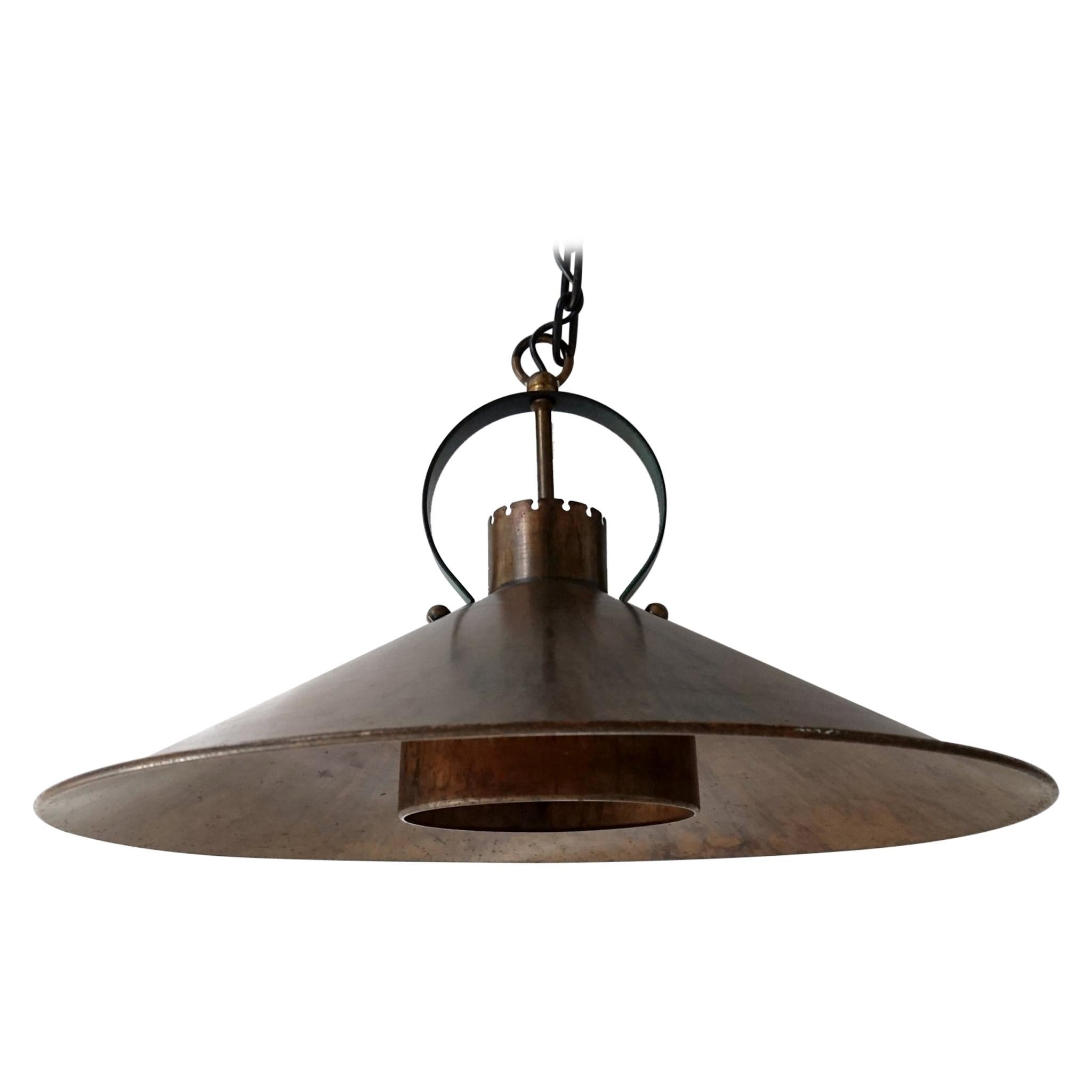 Midcentury Copper Danish Ceiling Lamp