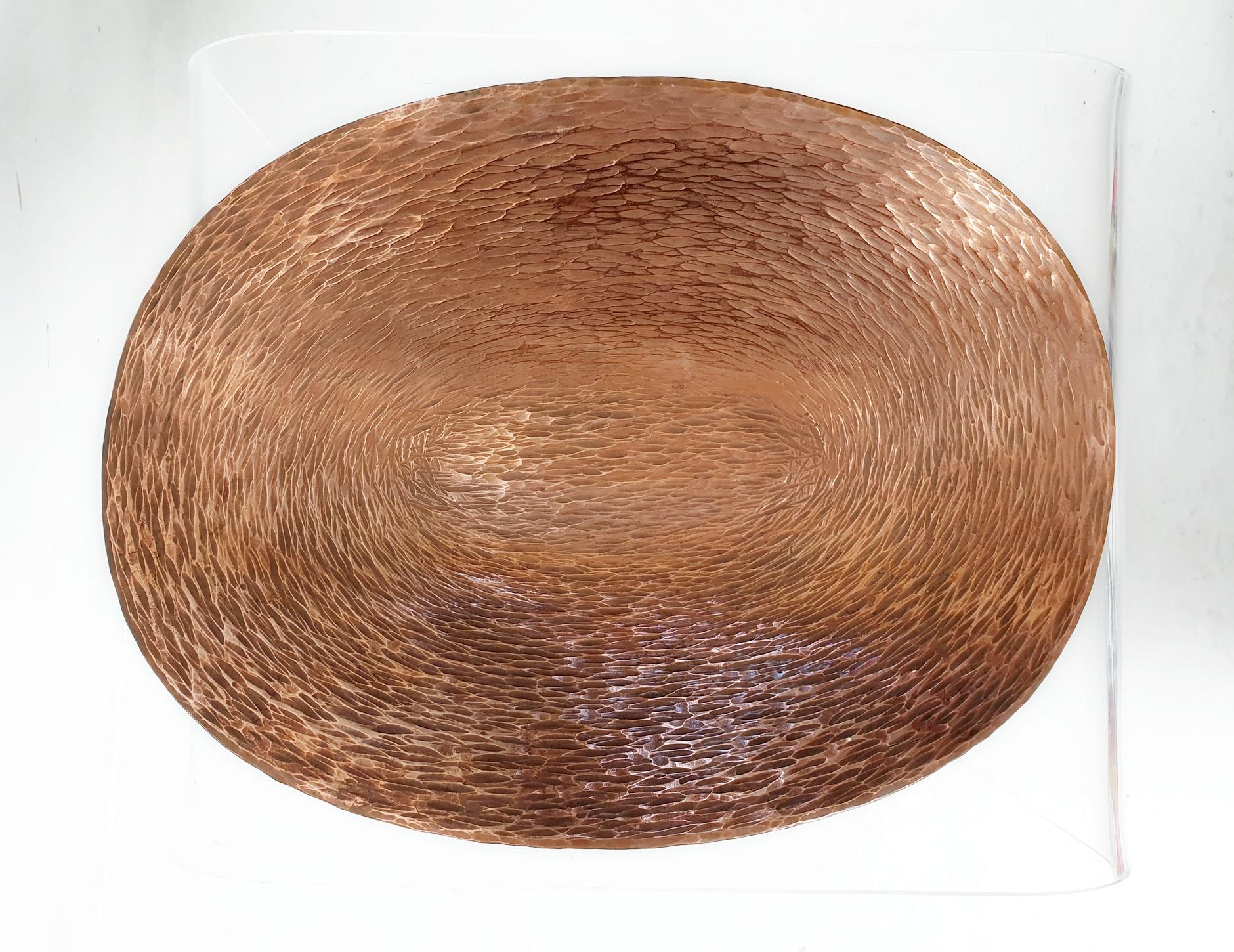 Italian Midcentury Copper Fruit Bowl Italy For Sale