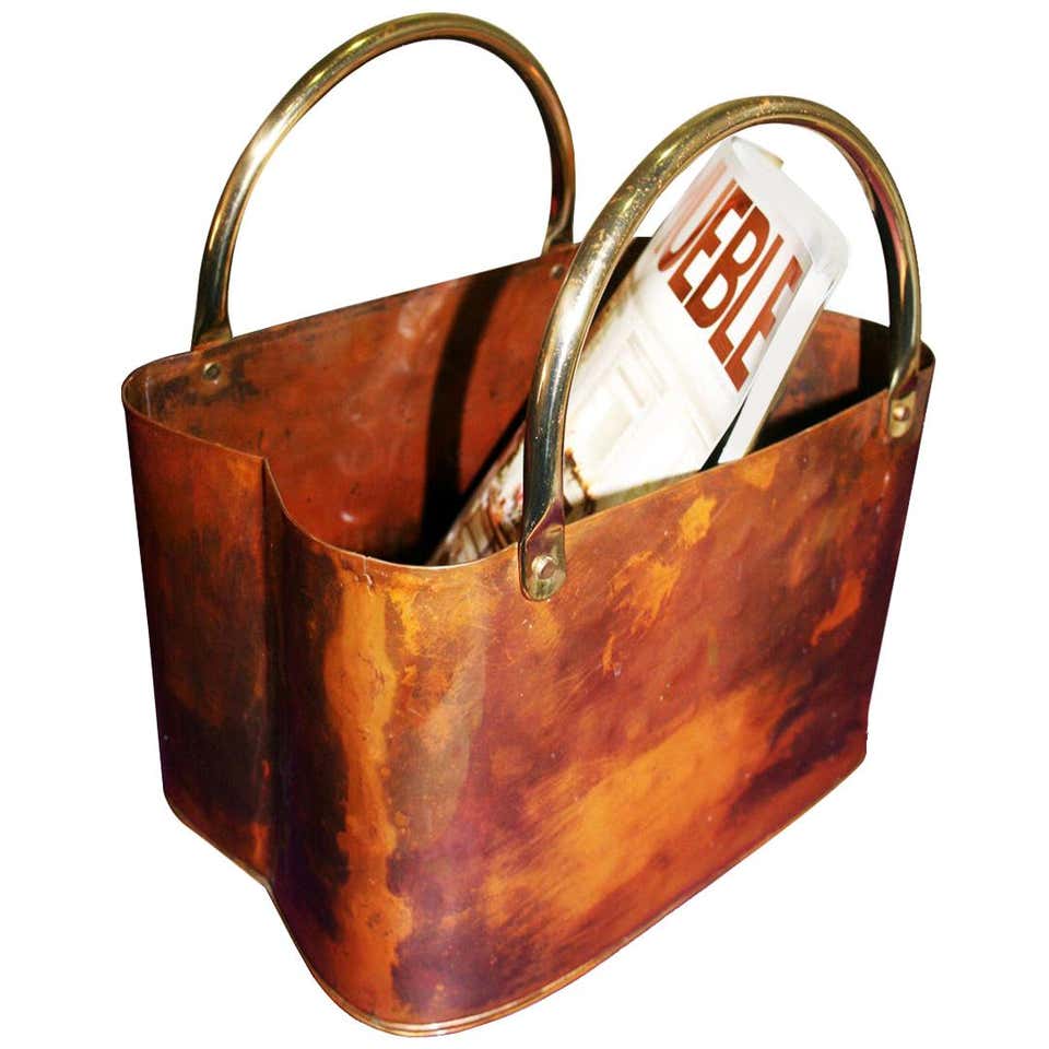 Midcentury Disk or Magazine Rack or Nightstands, In Walnut Polished ...