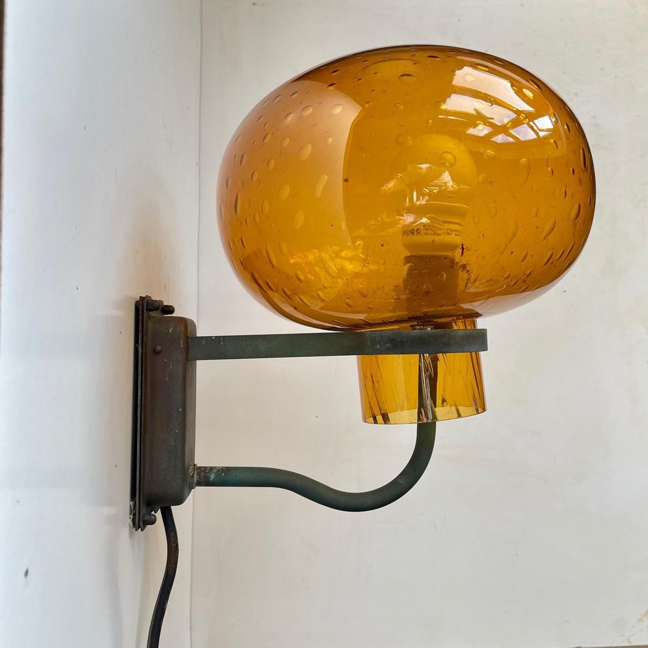 Mid-20th Century Midcentury Copper Outdoor Wall Sconce in the Style of Gunnar Asplund, 1950s