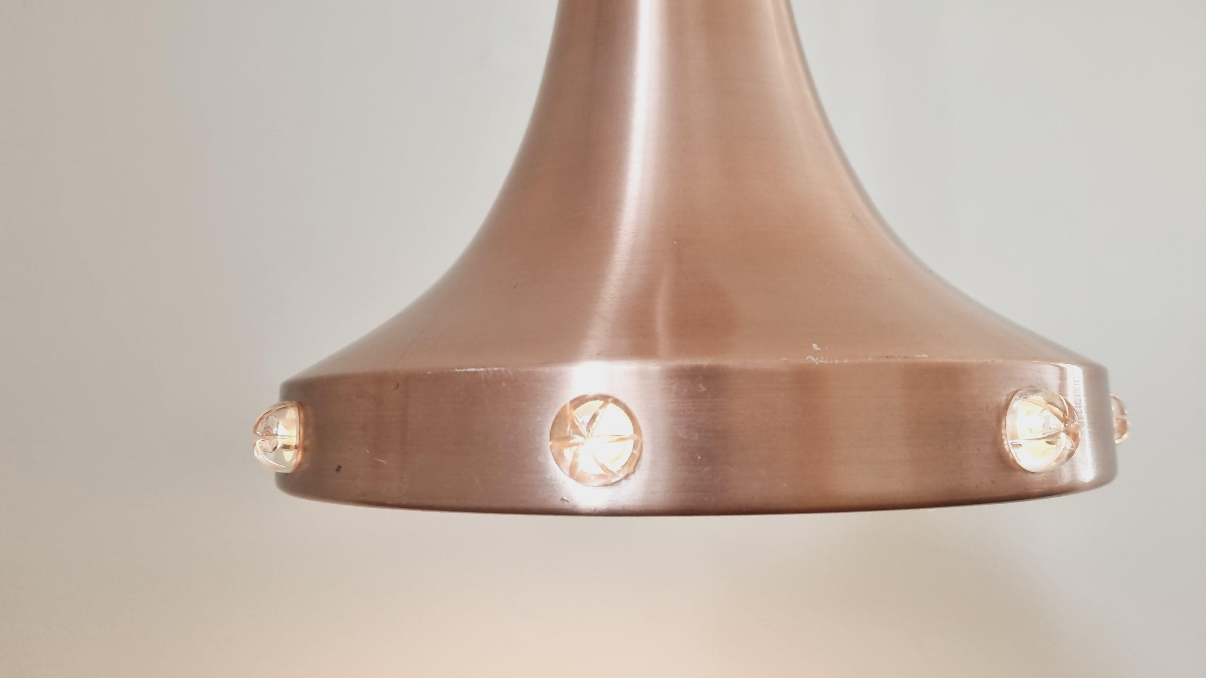 Cuivre Lampe à suspension en cuivre du milieu du siècle Vitrika, Suède, 1970 en vente
