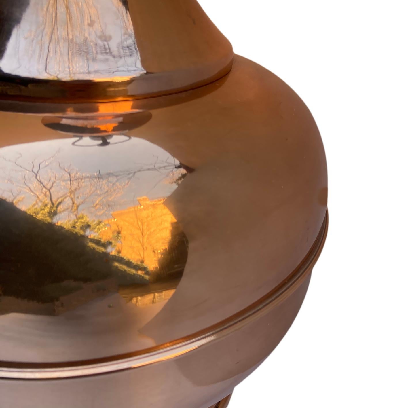 Milieu du XXe siècle Lampes de table en cuivre du milieu du siècle en vente