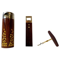 Midcentury Corkscrew, Brass Bottle Opener & Humorous WMF Bird Peanutdispenser