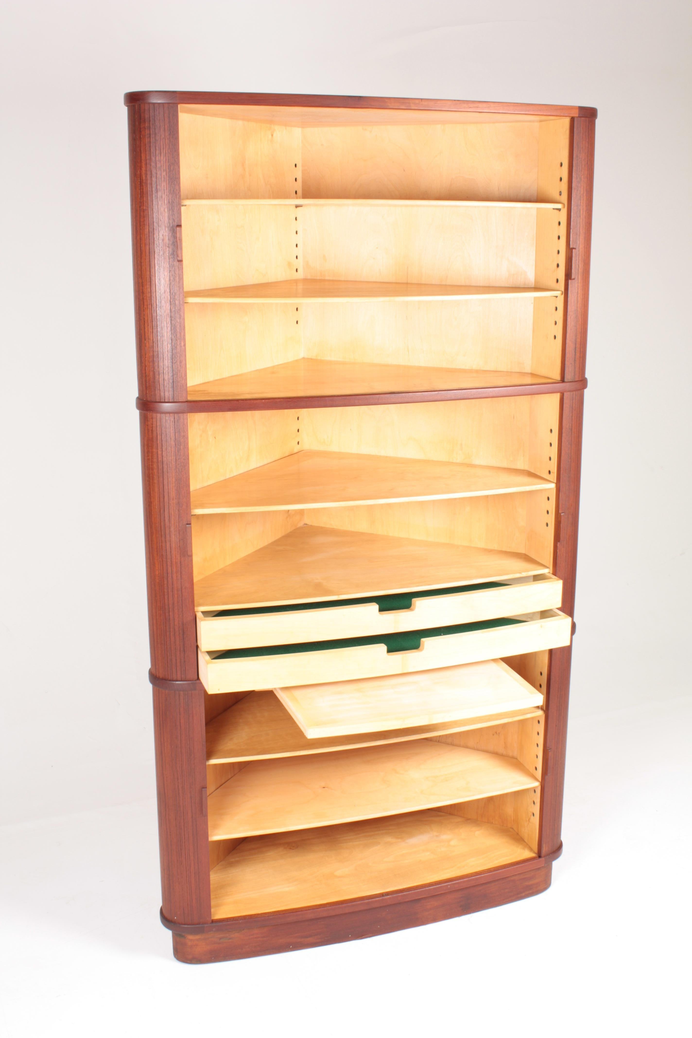 Danish Midcentury Corner Cupboard in Teak by Højbjerg & Møller, 1960s For Sale