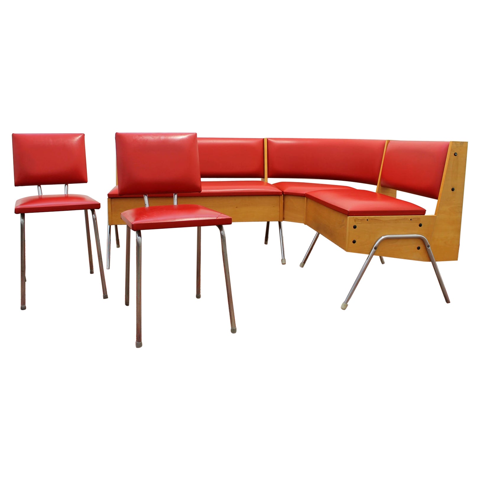 Midcentury Corner Dining Set, 1970s, Czechoslovakia