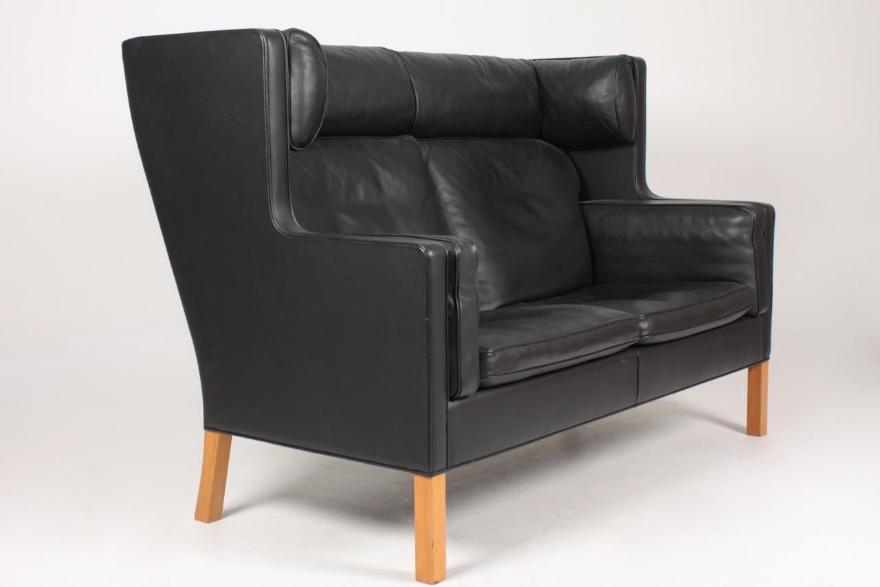 Sofa „Coupe“ aus Leder aus der Mitte des Jahrhunderts, entworfen von Brge Mogensen im Zustand „Gut“ im Angebot in Lejre, DK