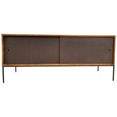 Vintage Midcentury Credenza by Paul McCobb Planner Group #1513 Brown Doors Iron