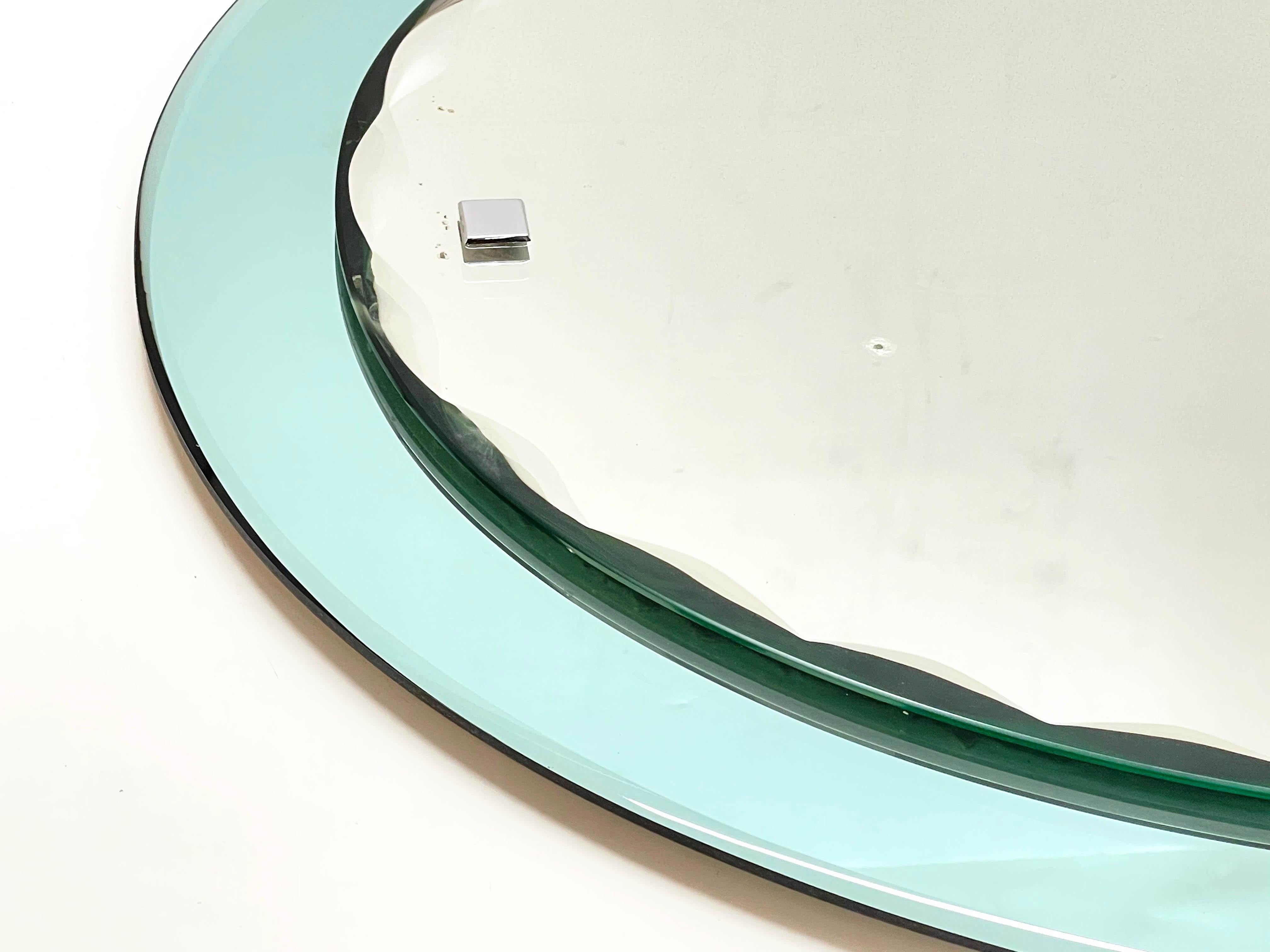 Italienischer Cristal Arte geschnitzter ovaler Spiegel aus der Jahrhundertmitte, gerahmt, Italien 1960er im Angebot 9