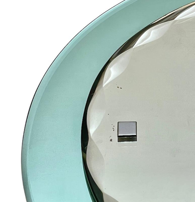Italienischer Cristal Arte geschnitzter ovaler Spiegel aus der Jahrhundertmitte, gerahmt, Italien 1960er im Angebot 10
