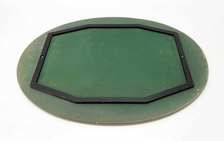 Mid-Century Italian Cristal Arte carved oval mirror, framed, Italy 1960s For Sale 14