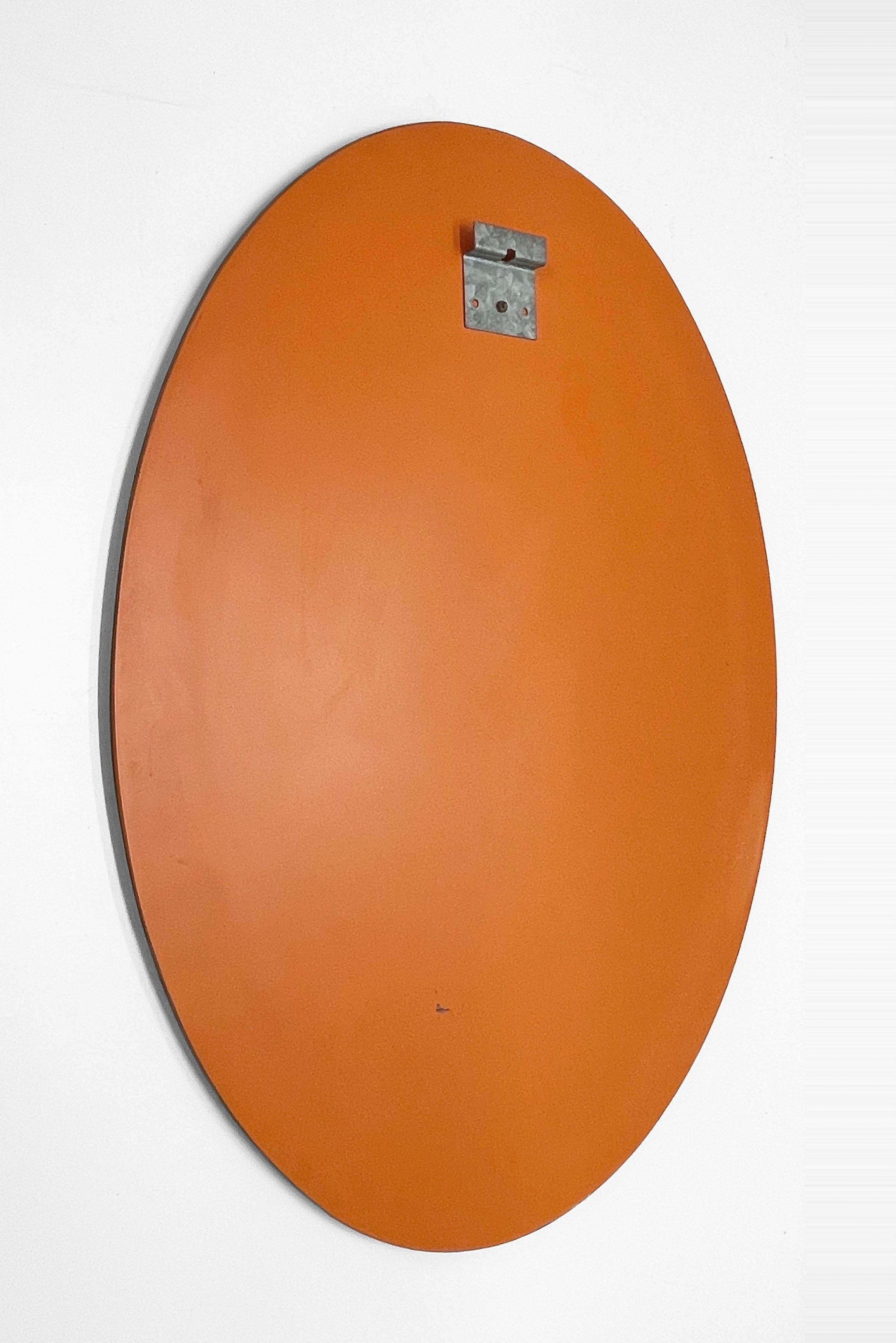 Cristal Arte Italienischer ovaler Spiegel aus der Jahrhundertmitte mit bronziertem Rahmen, 1960er Jahre im Angebot 7