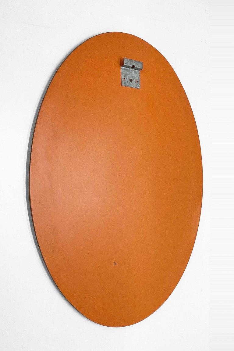 Midcentury Cristal Arte Italian Oval Mirror with Graven Bronzed Frame, 1960s For Sale 7