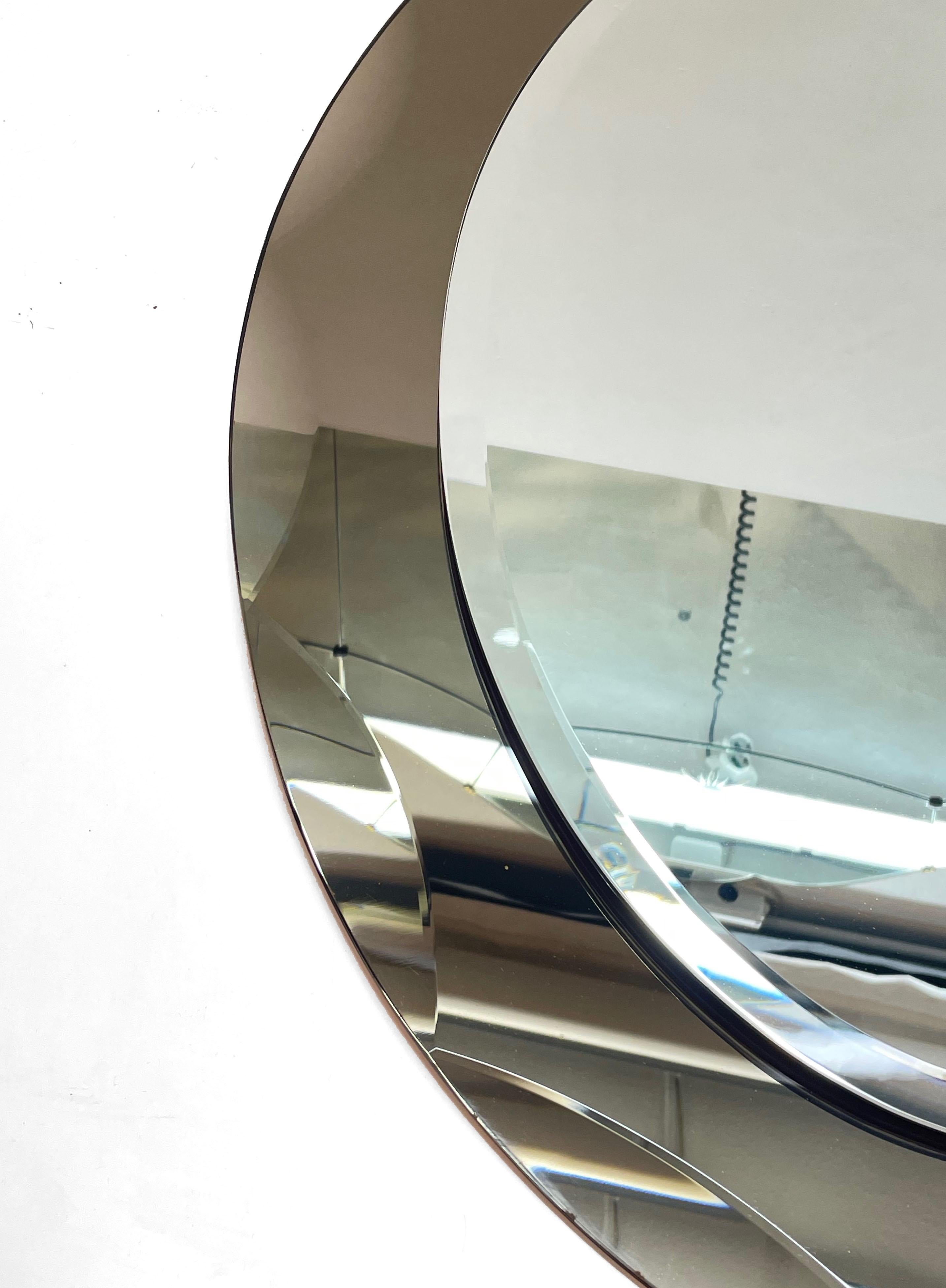 Cristal Arte Italienischer ovaler Spiegel aus der Jahrhundertmitte mit bronziertem Rahmen, 1960er Jahre im Angebot 9