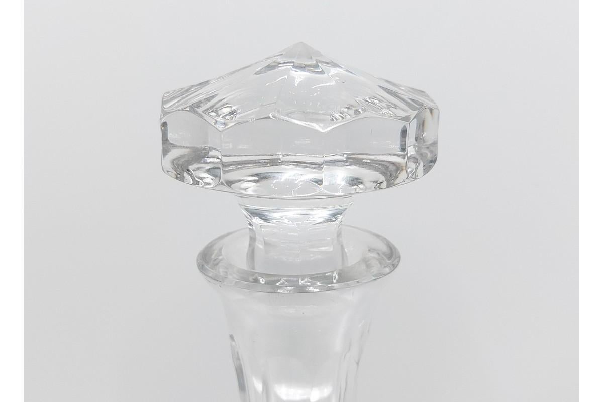 Midcentury Crystal Decanter Liqueur Set, Poland, 1960s at 1stDibs