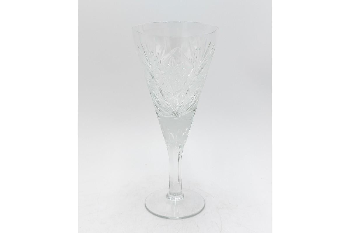 Midcentury Crystal Decanter Liqueur Set, Poland, 1960s at 1stDibs