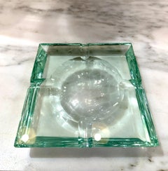 Cendrier/ Vide-Poche en verre de cristal du milieu du siècle dernier par Fontana Arte