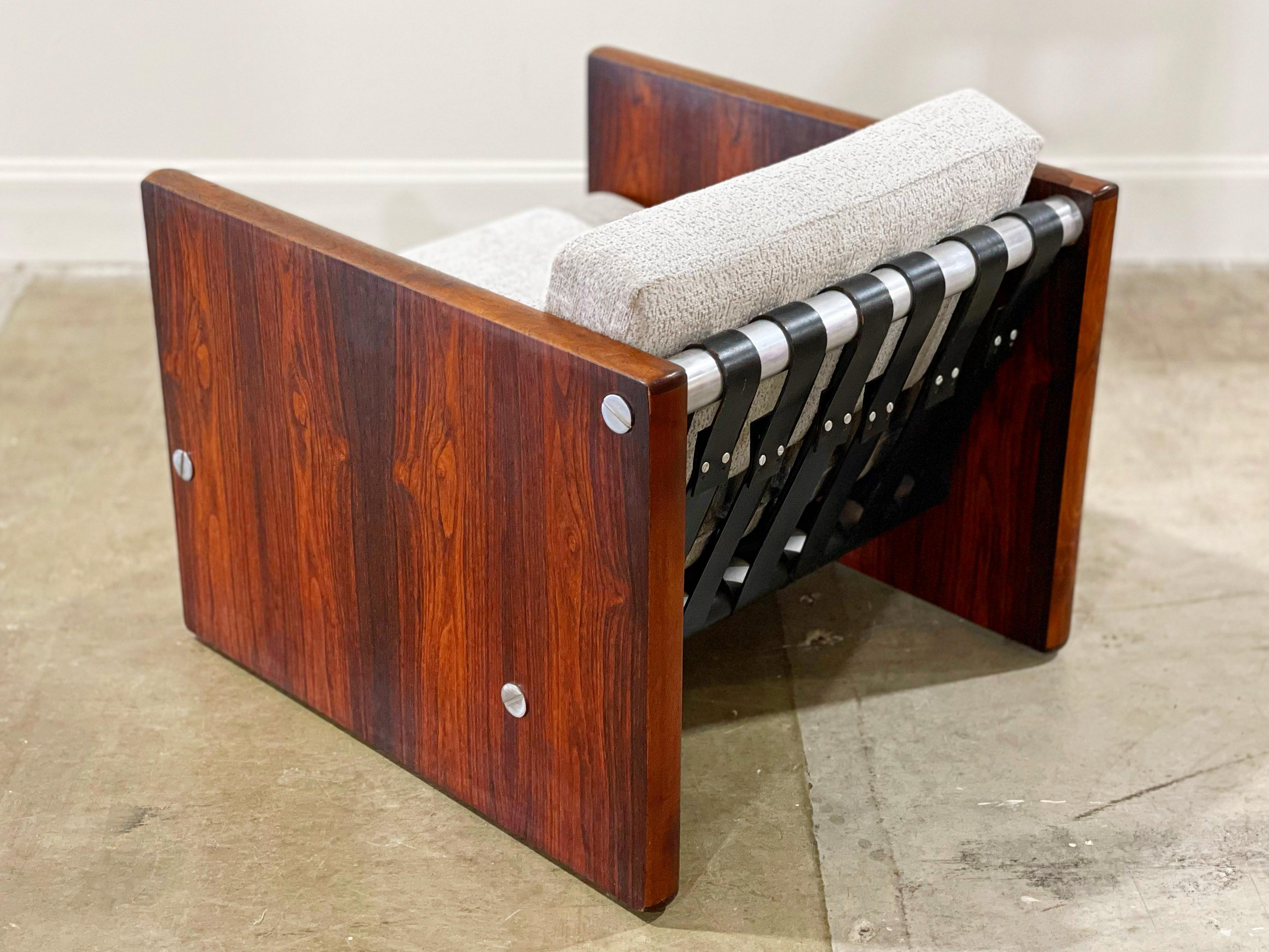 Mid-Century Cube Chair by Jack Cartwright for Founders, Rosewood + Chrome 2