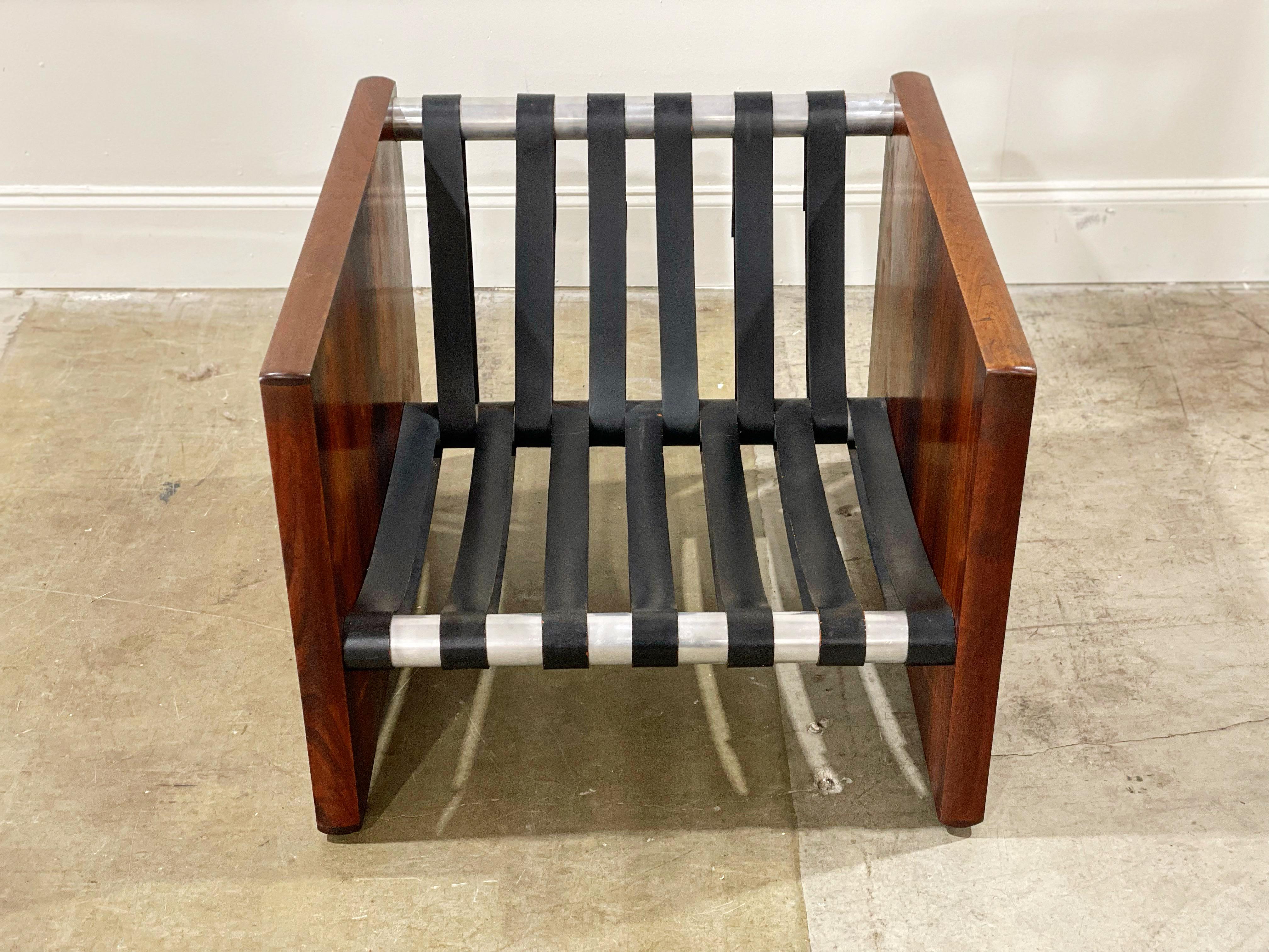 Mid-Century Cube Chair by Jack Cartwright for Founders, Rosewood + Chrome 4