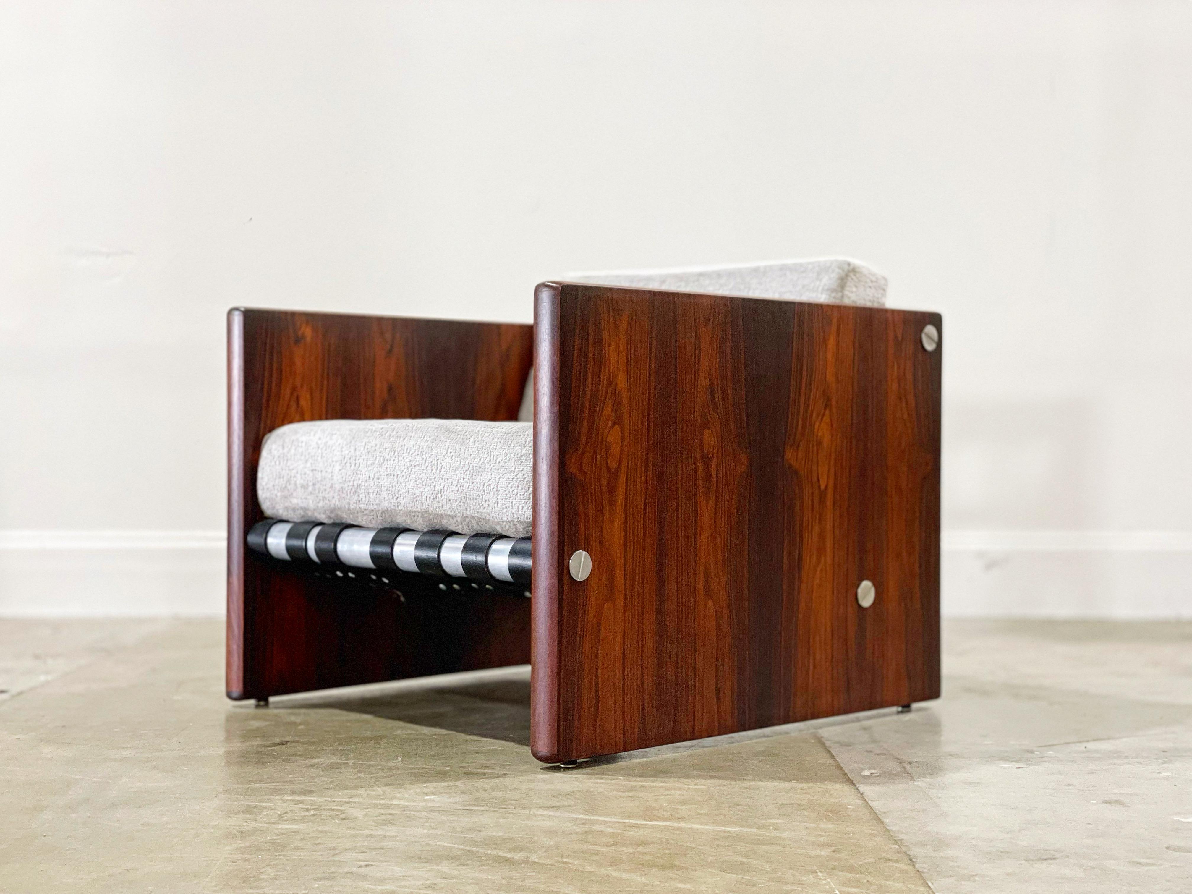 Mid-Century Cube Chair by Jack Cartwright for Founders, Rosewood + Chrome 5