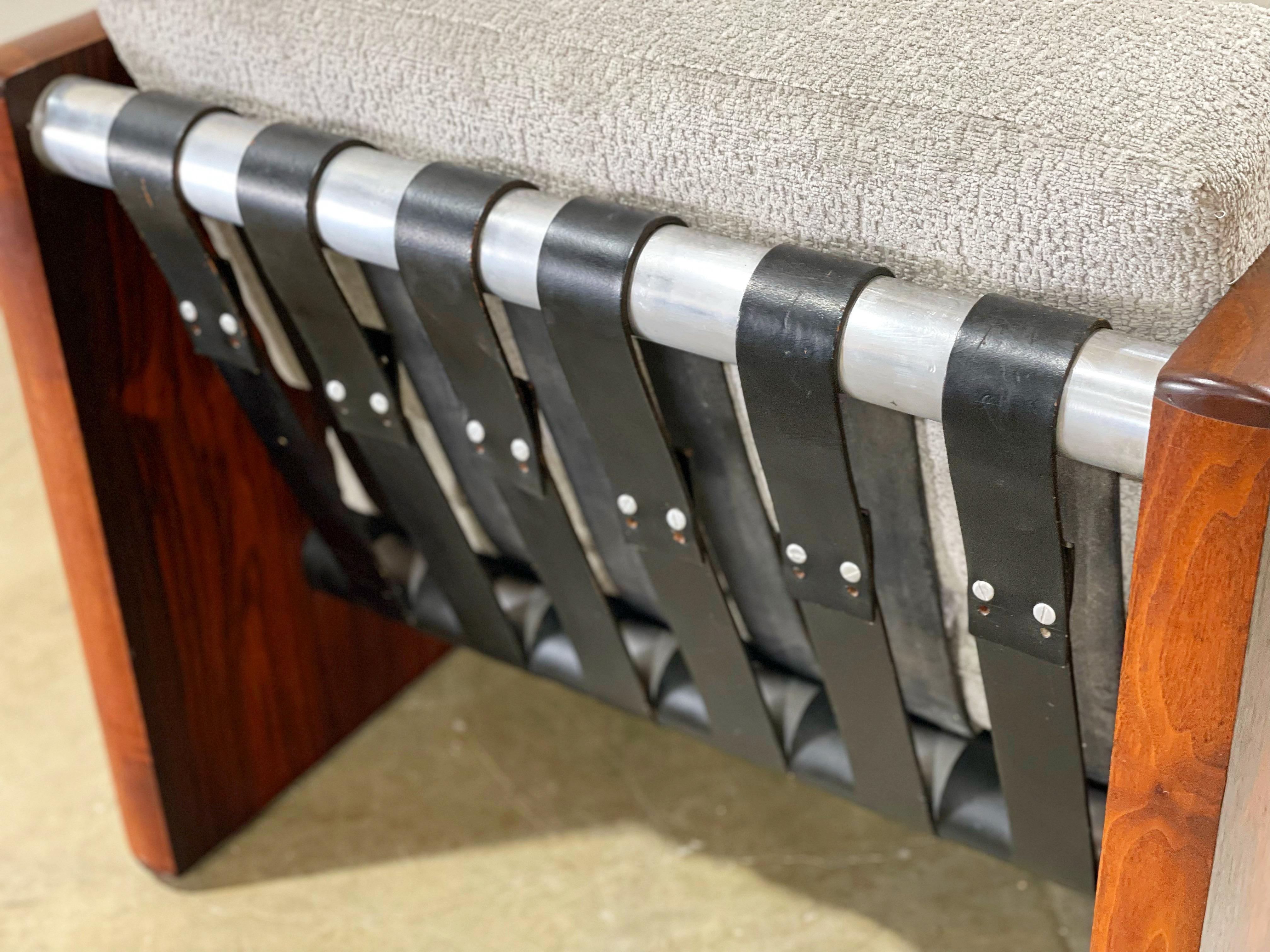 Late 20th Century Mid-Century Cube Chair by Jack Cartwright for Founders, Rosewood + Chrome