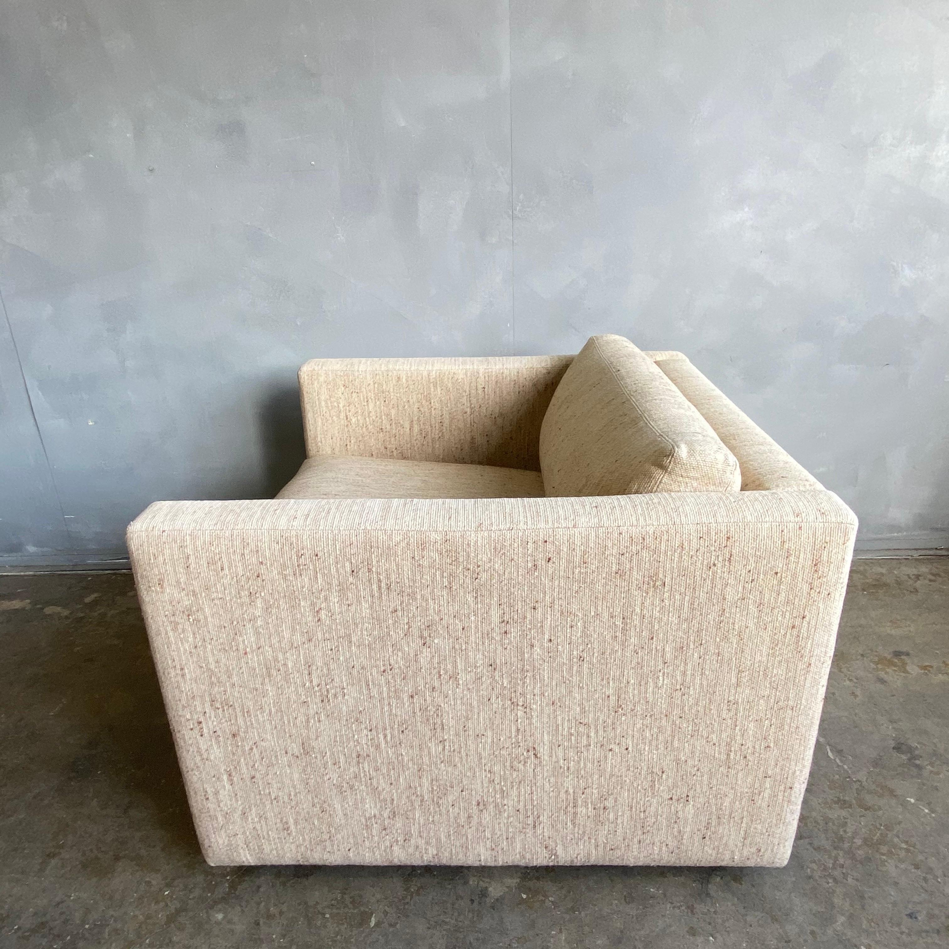 Midcentury Cube Lounge Chairs for Knoll Pair 3