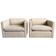 Midcentury Cube Lounge Chairs for Knoll (pair)
