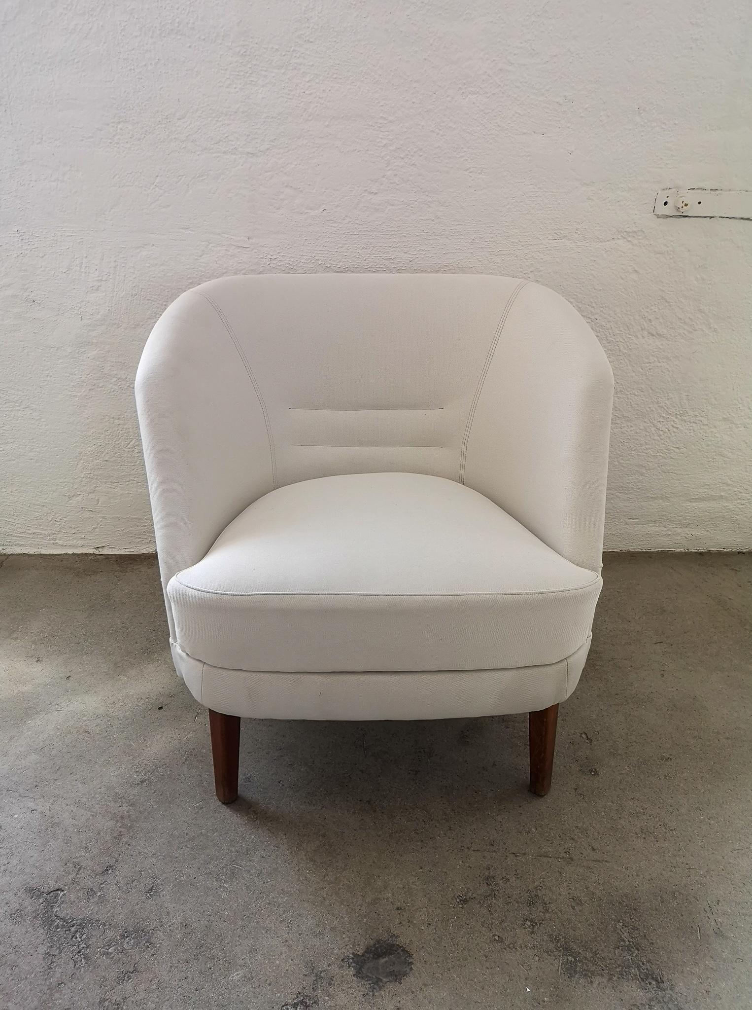Midcentury Curved Sofa and Chair OPE Sweden, 1950s 3