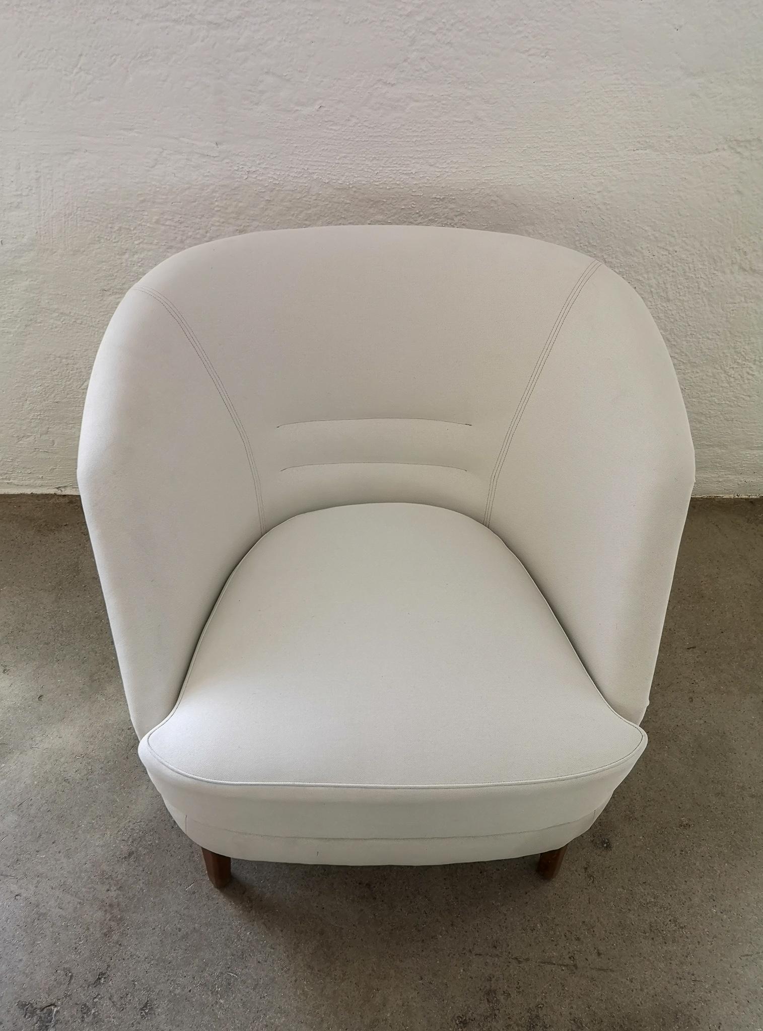Midcentury Curved Sofa and Chair OPE Sweden, 1950s 4