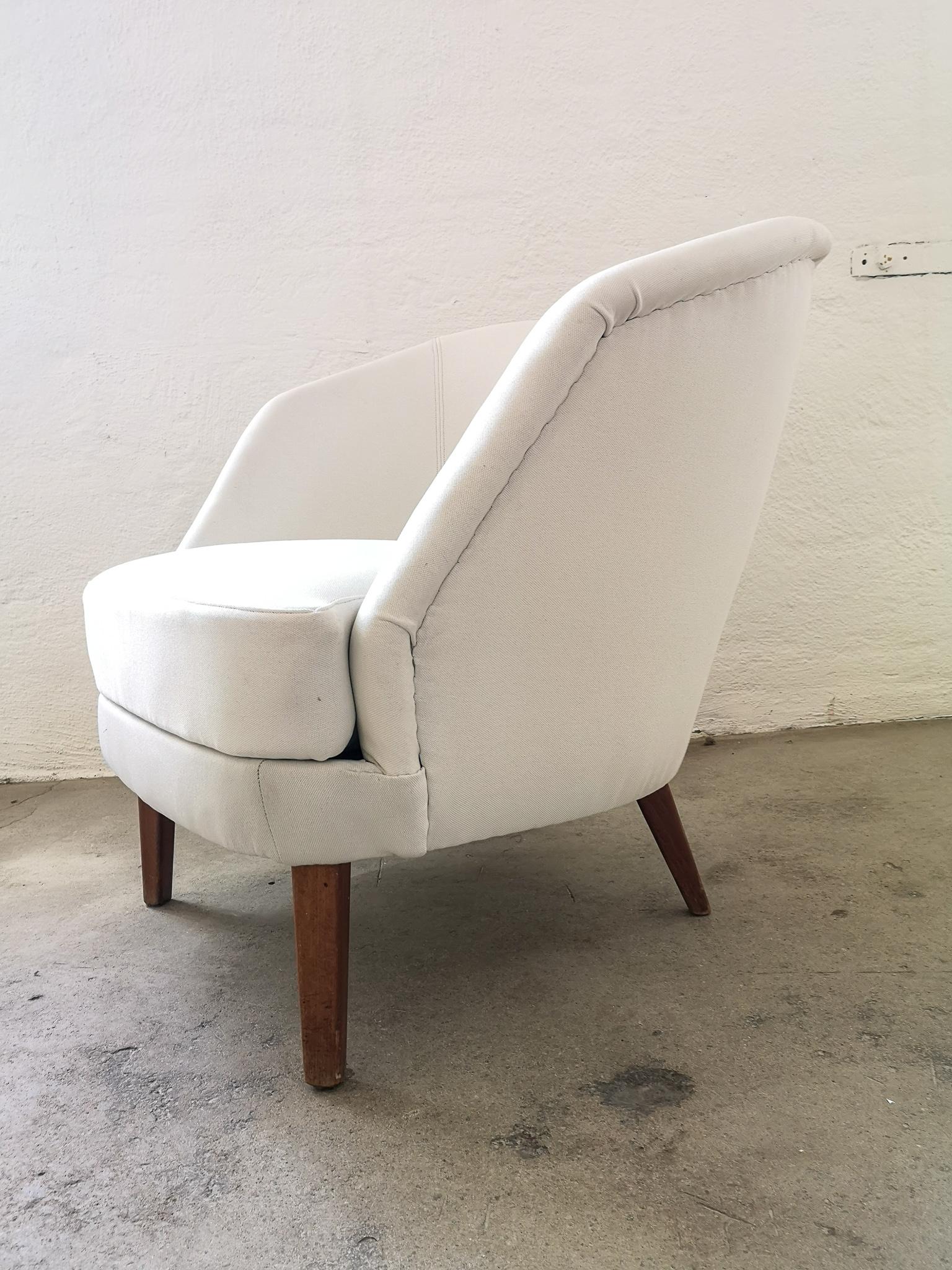 Midcentury Curved Sofa and Chair OPE Sweden, 1950s 6