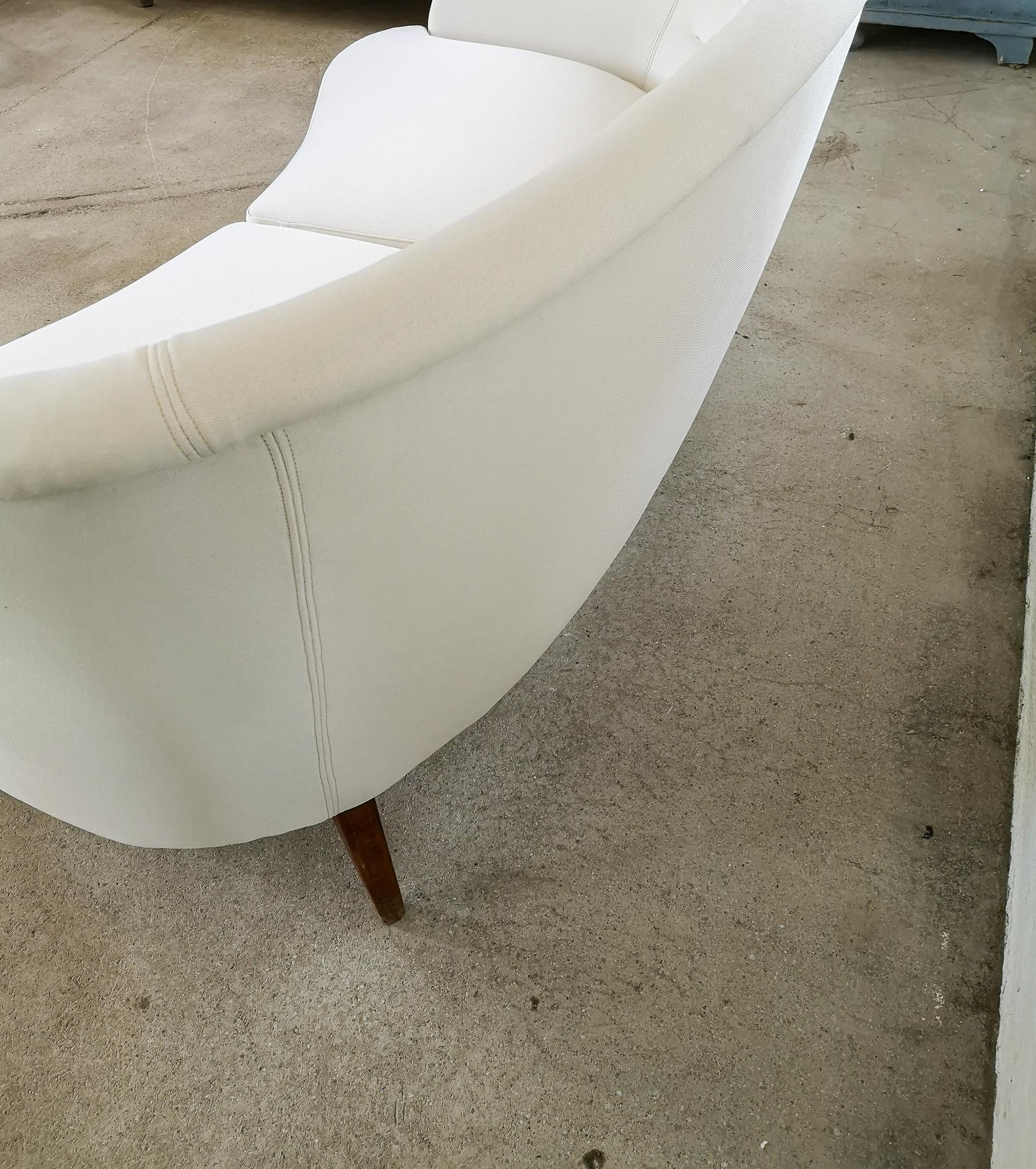 Midcentury Curved Sofa and Chair OPE Sweden, 1950s 9