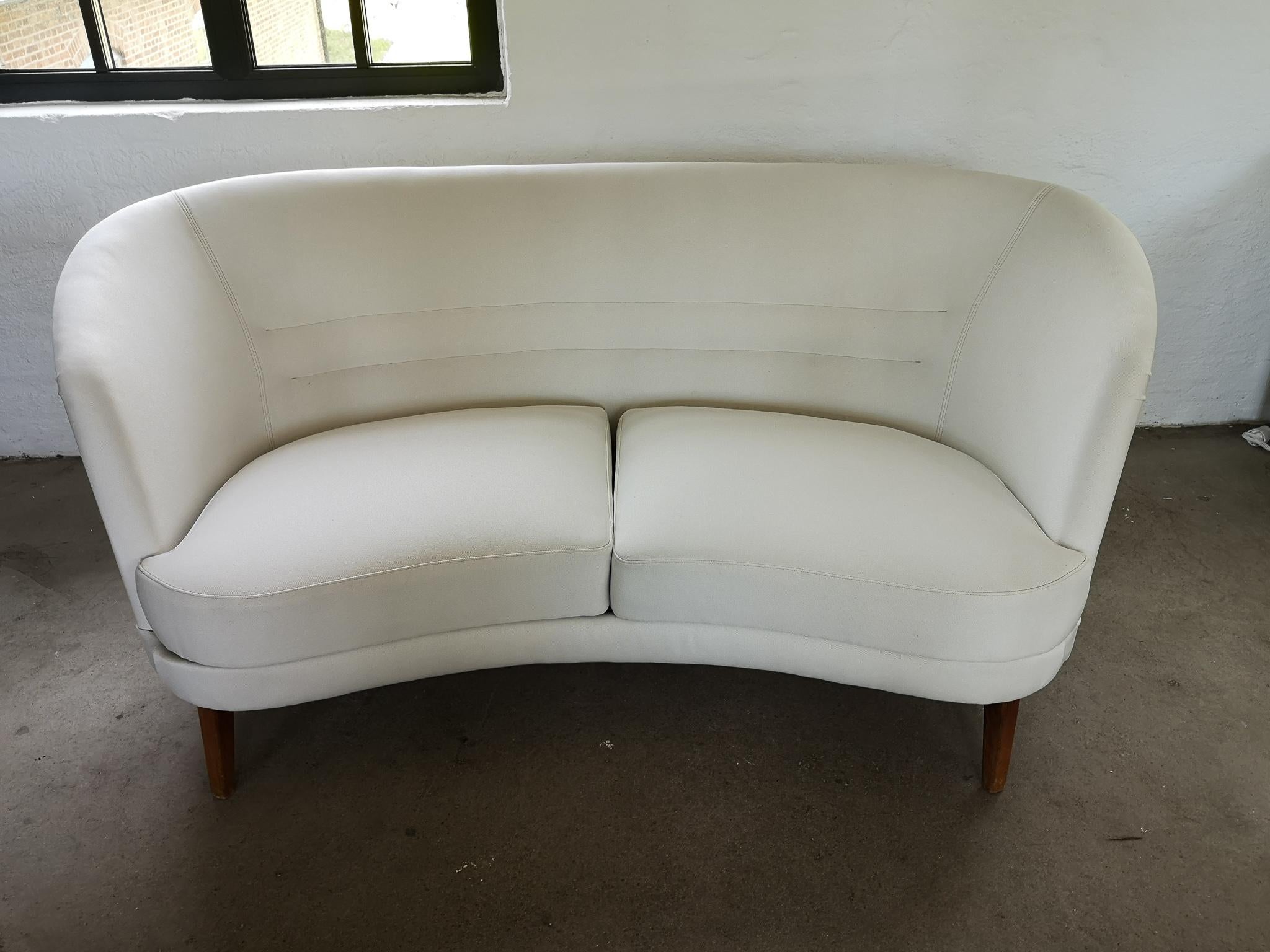 Mid-Century Modern Midcentury Curved Sofa and Chair OPE Sweden, 1950s