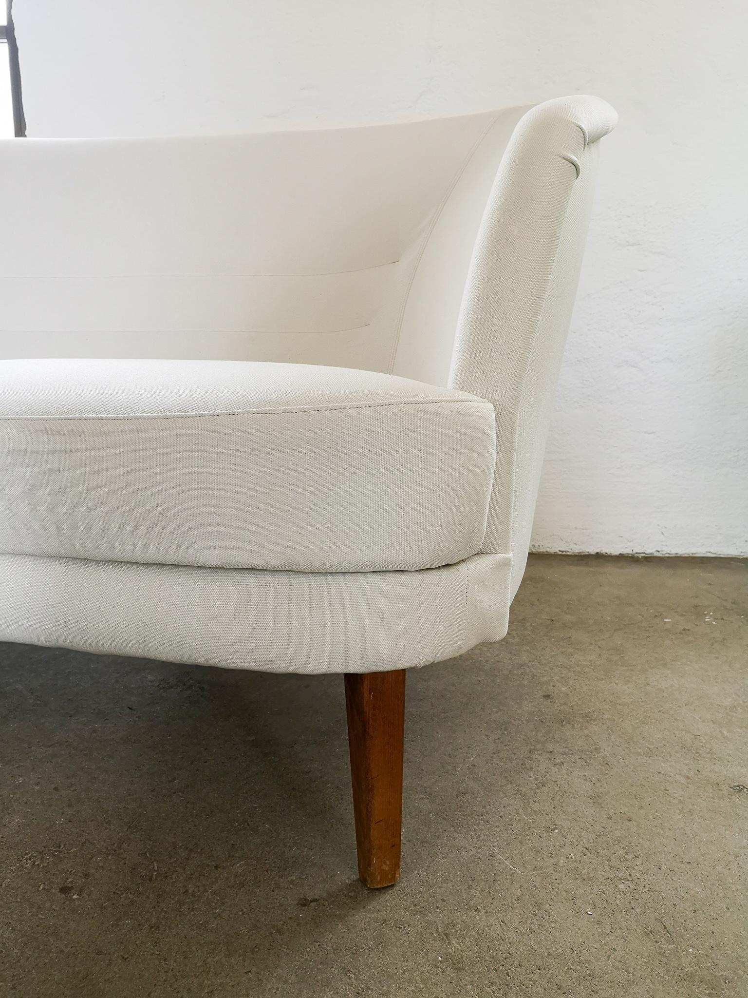 Swedish Midcentury Curved Sofa and Chair OPE Sweden, 1950s
