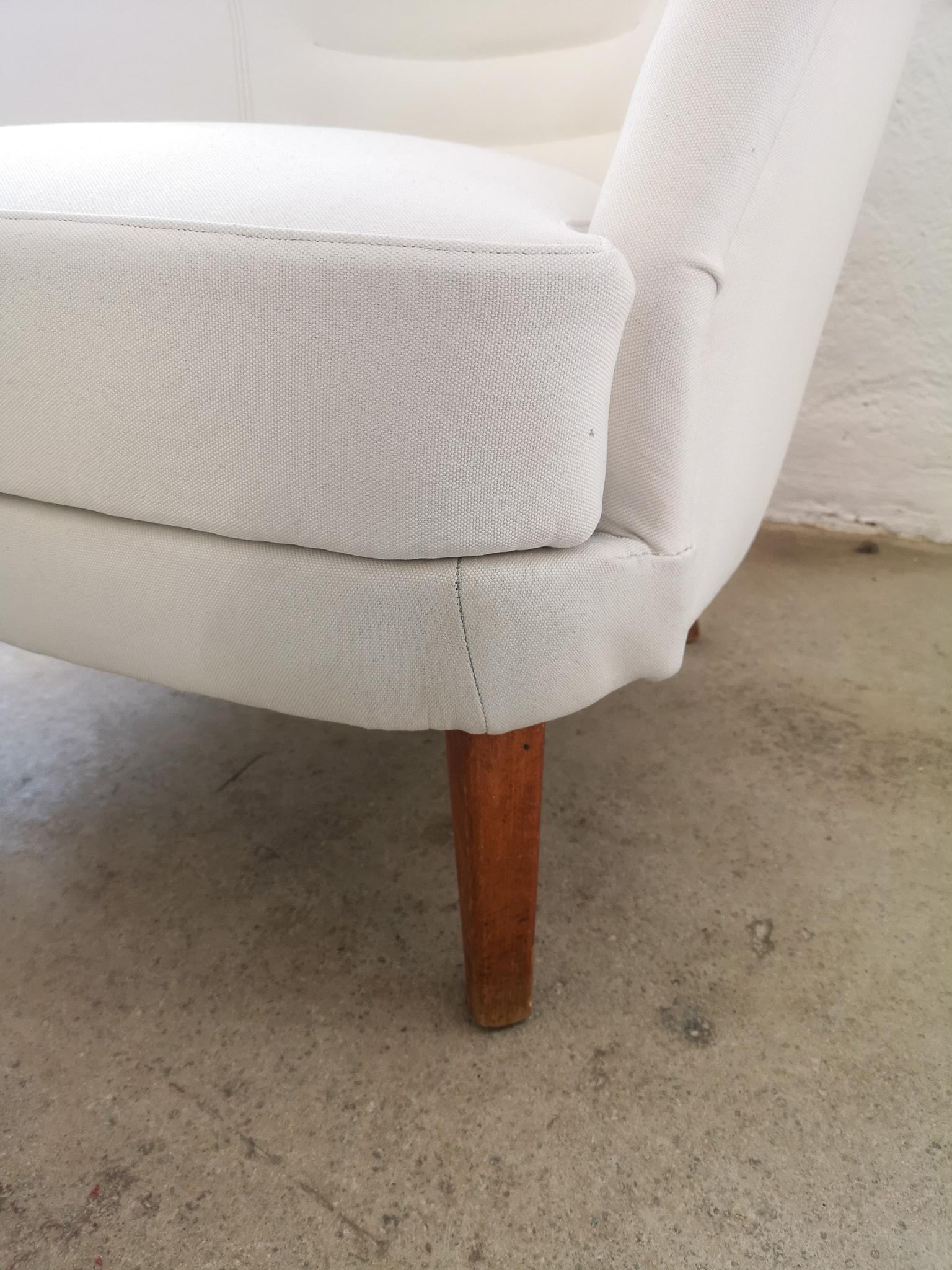 Midcentury Curved Sofa and Chair OPE Sweden, 1950s In Excellent Condition In Hillringsberg, SE