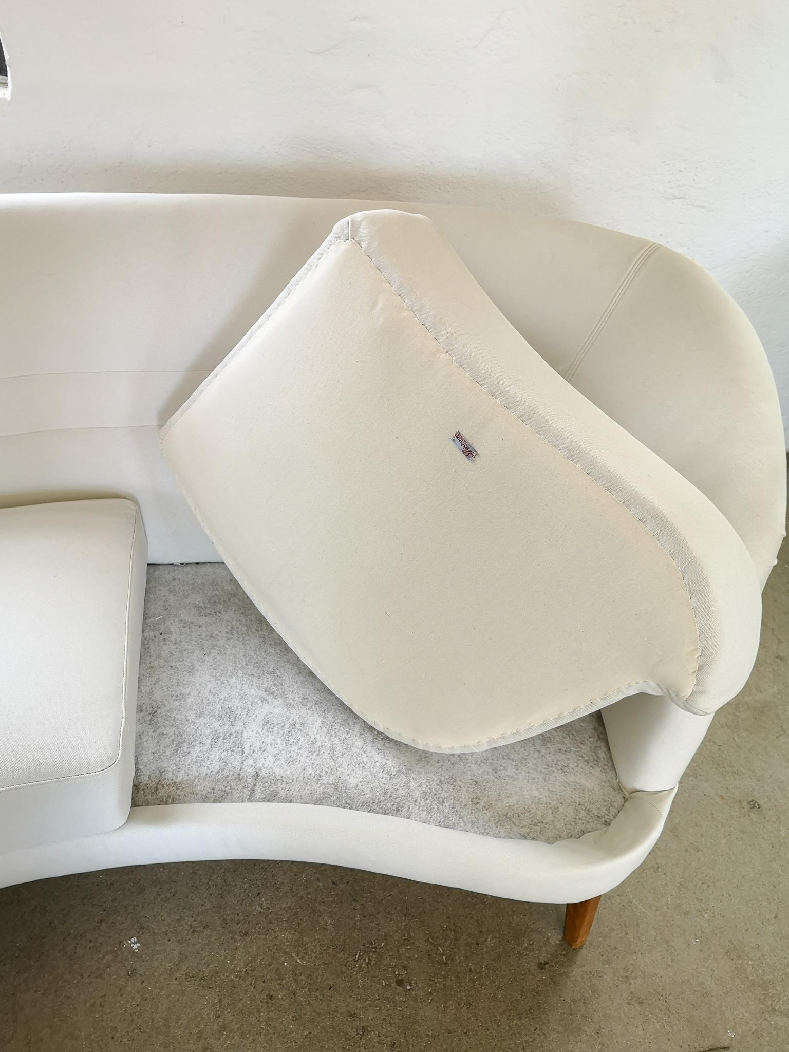 Midcentury Curved Sofa and Chair OPE Sweden, 1950s 1