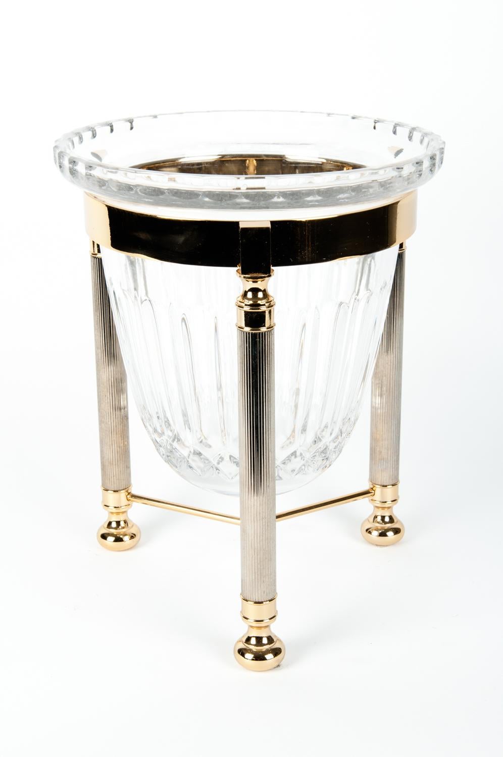 Midcentury Cut Crystal Champagne Cooler 3
