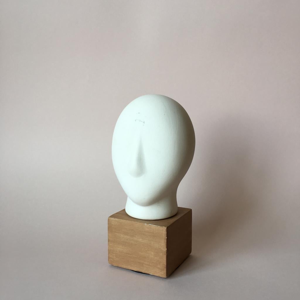 Minimalist Midcentury Cycladic Head Sculpture